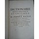 Dictionnaire de Bayle Edition imprimée à Trévoux Français 1734 5 vol in folio Philosophie Lumières Linguistique Histoire