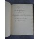 Manuscrit Réflexions sur le génie d’Horace de Despreaux et de Rousseau par Mr le duc de Nivernois Reliure plein maroquin