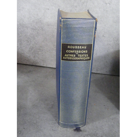 Collection Bibliothèque de la pléiade NRF Rousseau confessions et autres textes autobiographiques collector 1959