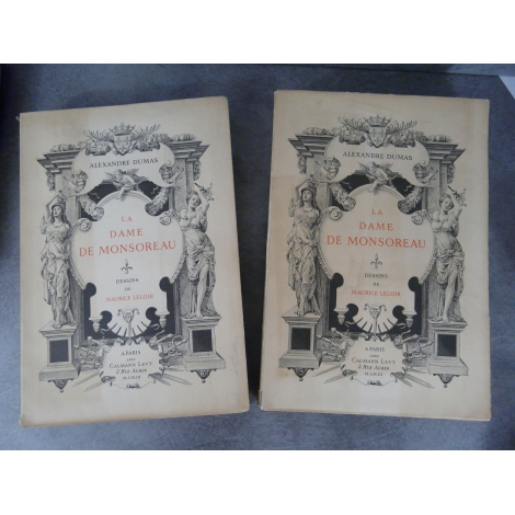 Dumas Alexandre Maurice Leloir Illustrateur La dame de Monsoreau 2 grands volumes illustrés