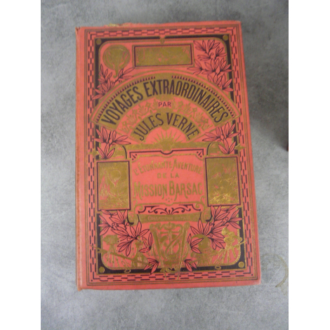 Collection Hetzel Hachette Jules Verne Etonnante aventure mission Barsac cartonnage à un éléphant Voyages extraordinaires