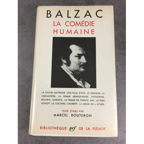 Balzac Honoré Collection Bibliothèque de la pléiade T2 Comédie Humaine la fausse maîtresse épuisé