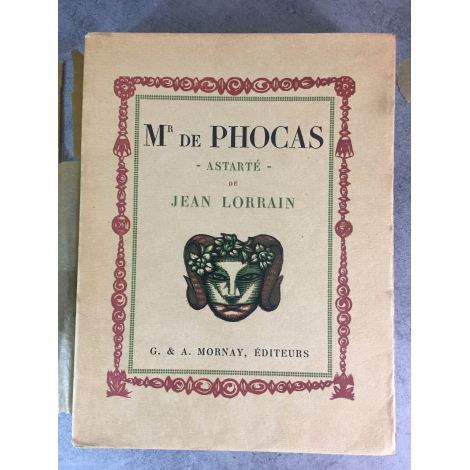 Jean Lorrain Chapront Illustrations Mr de Phocas Astarté beau livre illustré Mornay 1922 bon exemplaire