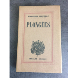 Mauriac François Plongées Edition originale numéro 528 sur Alfa Bon exemplaire 1938