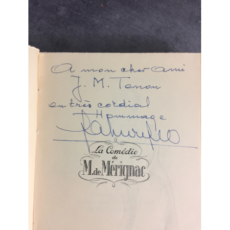 Gahide Georges Charles La comédie de Mérignac Edition originale sur Japon seul grand papier le numero 197 Envoi