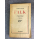 Conrad Joseph Falk Edition originale française NRF 1934 263 sur alfa pour sélection Lardanchet