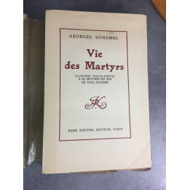 Duhamel Georges, Baudier Paul illustrations Vie des Martyrs Kieffer Paris N° 432 sur vélin blanc