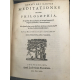 Descartes René Philosophie Cinq éditions des Elzévir Edition originale Epistola ad principiorum philosophiae 1650