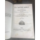 Genoude La sainte bible Pourrat 1834 3/3 volumes complet édition Pourrat illustrée reliure plein veau marbré.