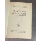 Francis Carco Printemps d'Espagne edition originale sur alfa bon exemplaire 12 mars 1929