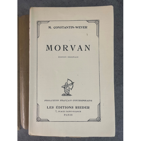 Maurice Constantin-Weyer Morvan Edition Originale Exemplaire numéroté 143 sur 180 sur papier vélin pur fil blanc