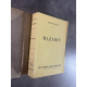 Auguste Bailly Mazarin Edition Originale Exemplaire numéroté 155 sur 200 sur vélin bibliophile