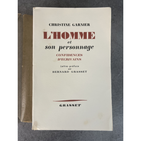 Christine Garnier L'Homme et son Personnage Edition Originale Exemplaire numéroté 47 sur 180 sur papier alfa Lardanchet