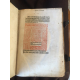 Splendide incunable très frais dans sa reliure d'époque, impression de Félix Baligault 1497 Ludolphe de Saxe Vita Christi