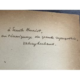 Larbaud Valery Enfantines EO 1918 envoi au poète et académicien Emile Henriot et avec son ex libris .