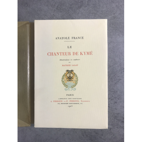 Anatole France Le Chanteur de Kymé édition originale exemplaire numéroté sur vélin teinté d'Arches