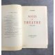 Béatrix Dussane Notes de théâtre édition originale exemplaire numéroté sur alfa torpes