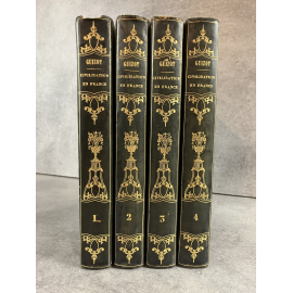 Guizot histoire de la civilisation en France depuis la chute de l'empire romain 1840 reliures romantiques