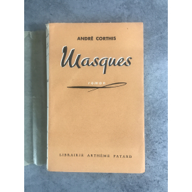 André Corthis Masques édition originale exemplaire numéroté 129 sur 200 sur alfa