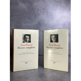 Bibliothèque de la Pléiade Paul Eluard Oeuvres complètes T1 et 2 de 1979 parfaite condition.