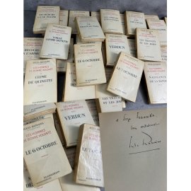 Jules Romains Les hommes de bonne volonté complet en 27 volumes Flammarion envoi au tome 1