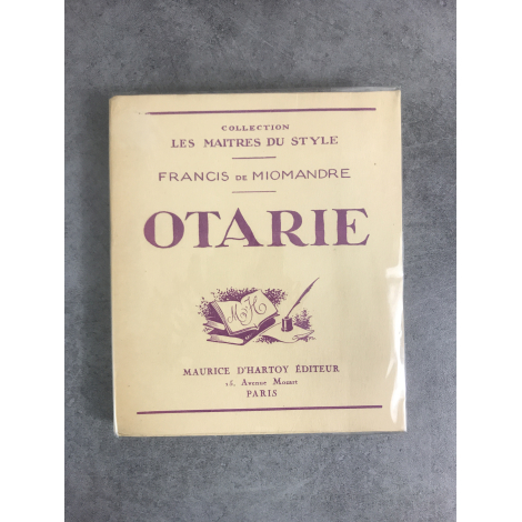 Francis de Miomandre Otarie exemplaire de l'édition originale du service de presse avec envoi de l'auteur