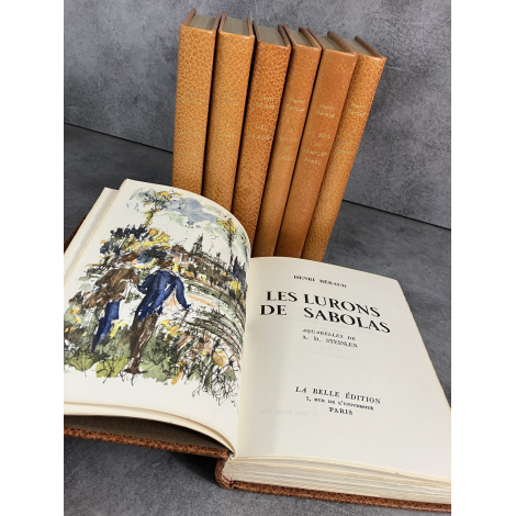 Beraud Henri Oeuvres illustrées La belle édition complet en 7 volumes Lyon Steinlen Leroy Collot