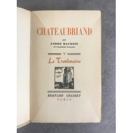 André Maurois Chateaubriand édition originale exemplaire numéroté sur alfa