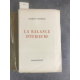 Charles Maurras La balance intérieure édition originale exemplaire numéroté sur alfa torpes