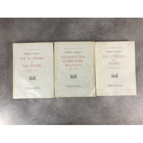 Charles Maurras Pour la Défense Nationale Tomes I-III édition originale exemplaires numérotés Ex libris de Pierre Heinrich