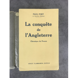 Paul Fort La conquête de l'Angleterre édition originale non coupé envoi de l'auteur à Philippe Chabaneix