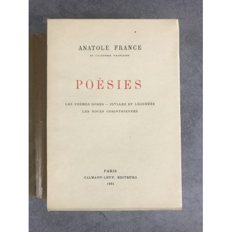 Anatole France Poésies Les poèmes dorés - Idylles et légendes corinthiennes exemplaire non coupé numéroté sur vélin du marais