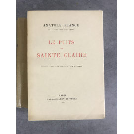 Anatole France Le puits de Sainte Claire exemplaire numéroté sur vélin du marais