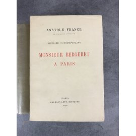 Anatole France Monsieur Bergeret a Paris exemplaire numéroté sur vélin du marais