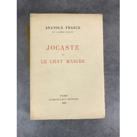 Anatole France Jocaste et le chat maigre exemplaire numéroté sur vélin du marais