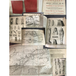 Shaw Thomas Voyages Barbarie Levant Alger Tunis Syrie Egypte 1743 Complet 33 cartes et planches