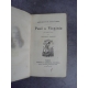 Bernardin de Saint Pierre Paul et Virginie précieuses éditions Lemerre 1877.